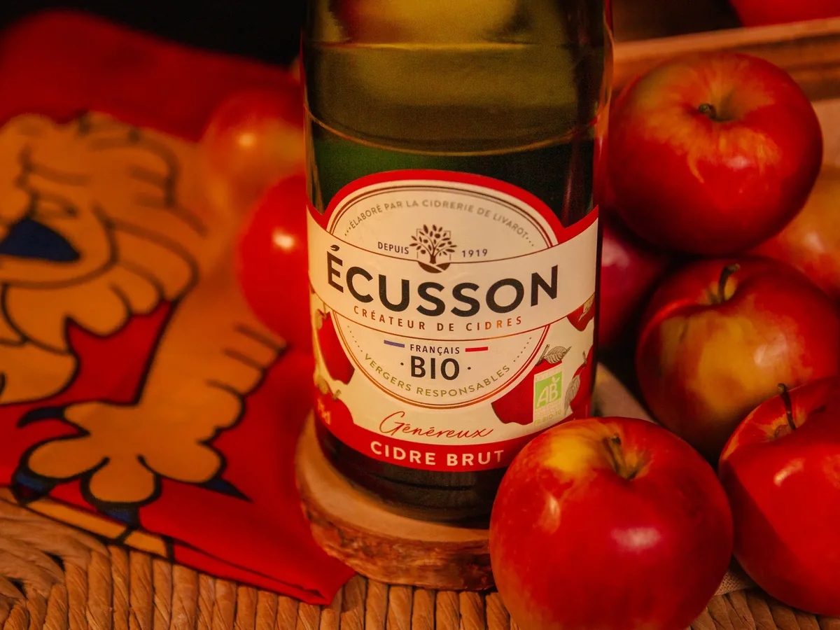 Packshot Écusson Cidre Bio - Détail
